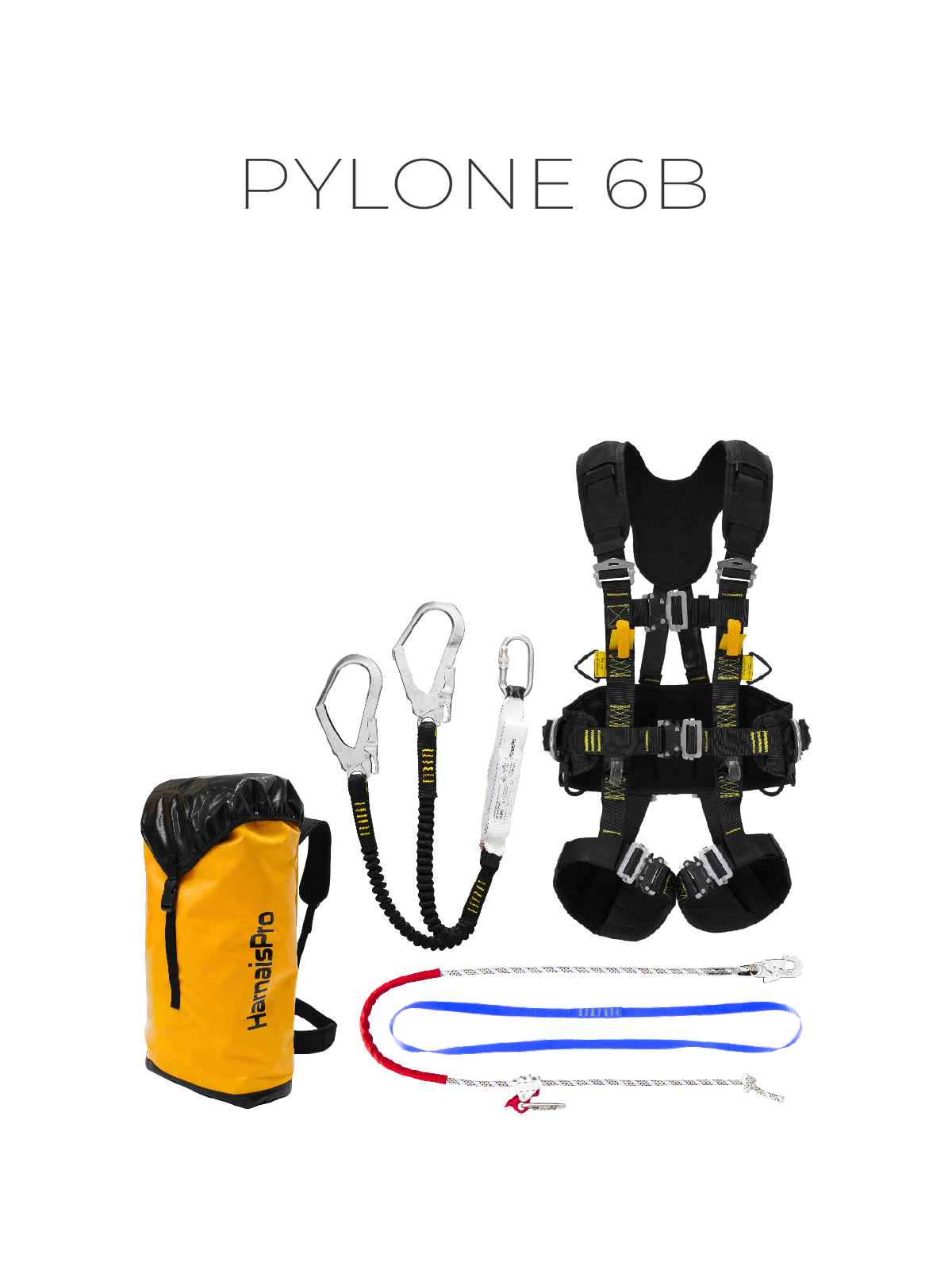 KITPYLONE6B | Kit premium antichute évolution pylône avec harnais cordiste KITPYLONE6B | Kit premium antichute évolution pylône avec harnais cordiste